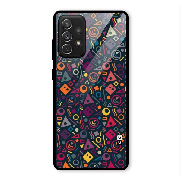 Abstract Figures Glass Back Case for Galaxy A72