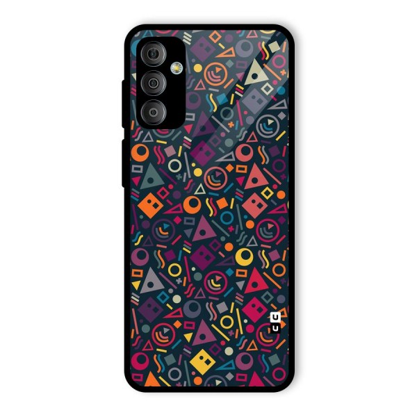 Abstract Figures Glass Back Case for Galaxy F23