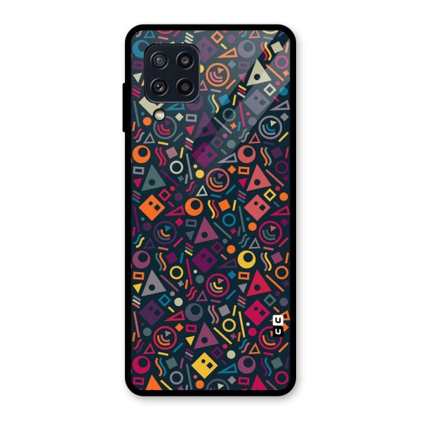 Abstract Figures Glass Back Case for Galaxy M32