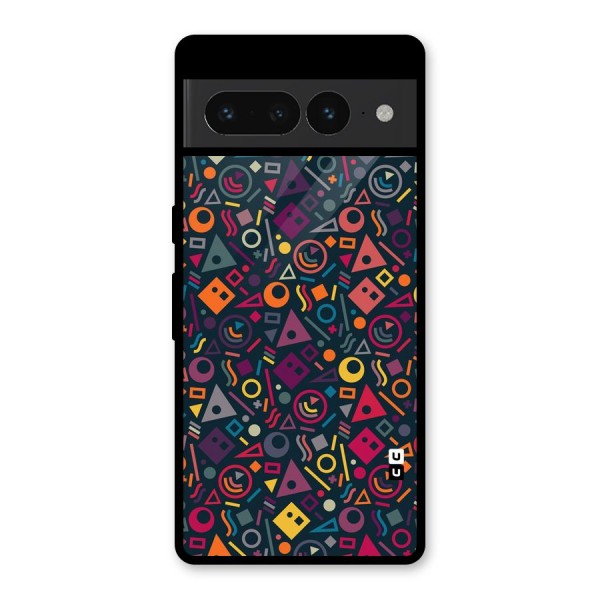 Abstract Figures Glass Back Case for Google Pixel 7 Pro