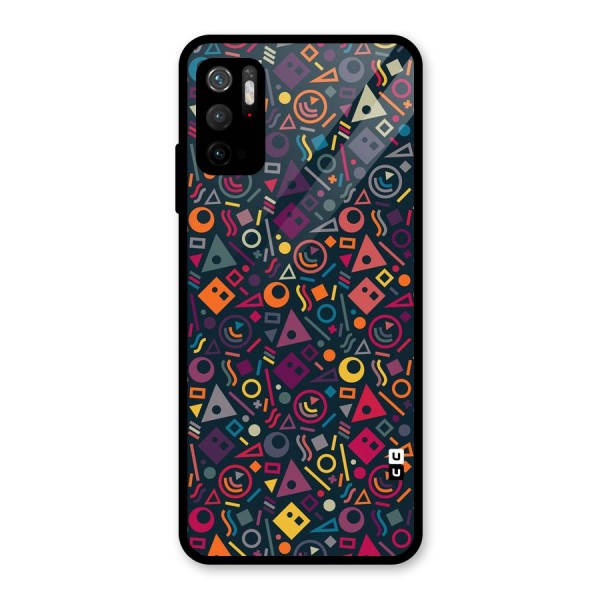 Abstract Figures Glass Back Case for Poco M3 Pro 5G