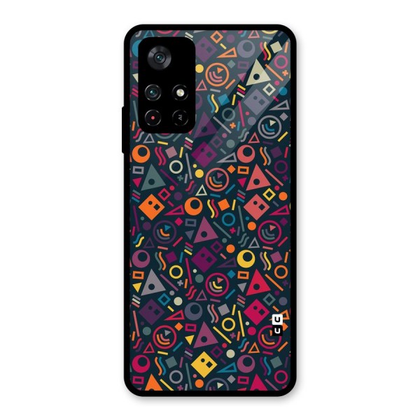 Abstract Figures Glass Back Case for Poco M4 Pro 5G