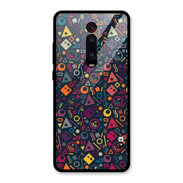 Abstract Figures Glass Back Case for Redmi K20