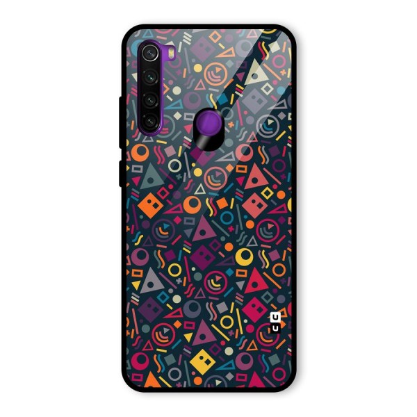 Abstract Figures Glass Back Case for Redmi Note 8