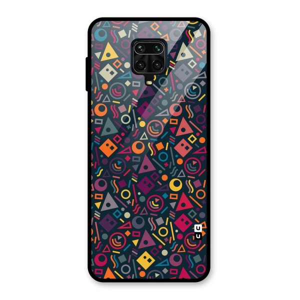 Abstract Figures Glass Back Case for Redmi Note 9 Pro