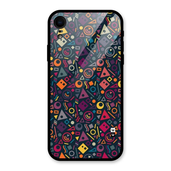 Abstract Figures Glass Back Case for XR