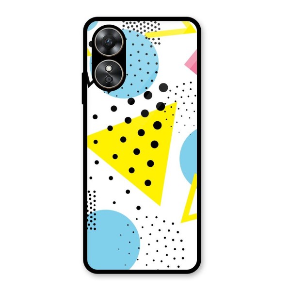 Abstract Geometry Glass Back Case for Oppo A17