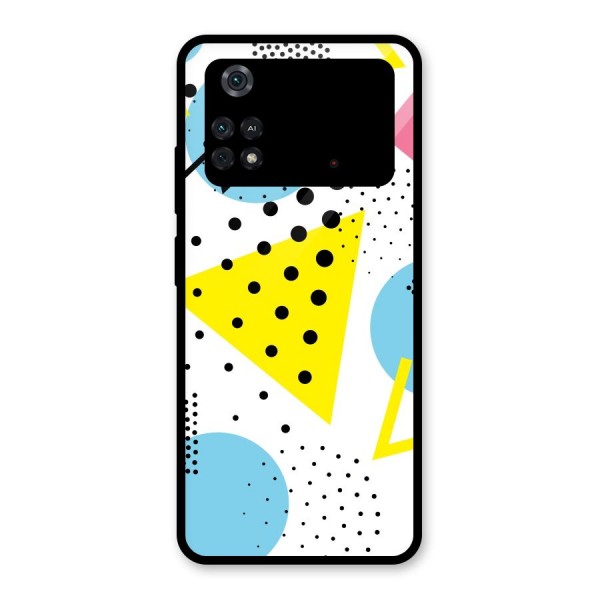 Abstract Geometry Glass Back Case for Poco M4 Pro 4G