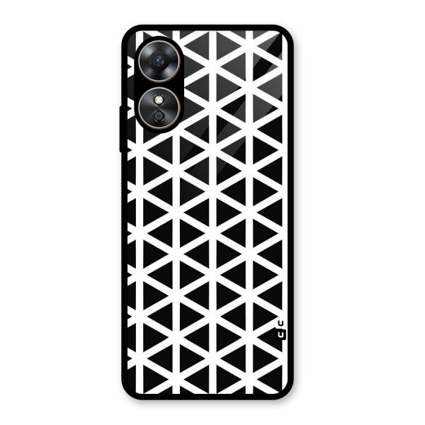 Abstract Geometry Maze Glass Back Case for Oppo A17