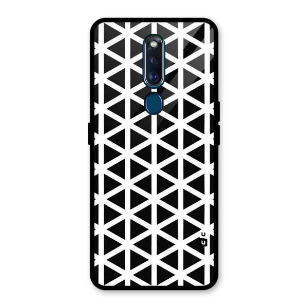 Abstract Geometry Maze Glass Back Case for Oppo F11 Pro