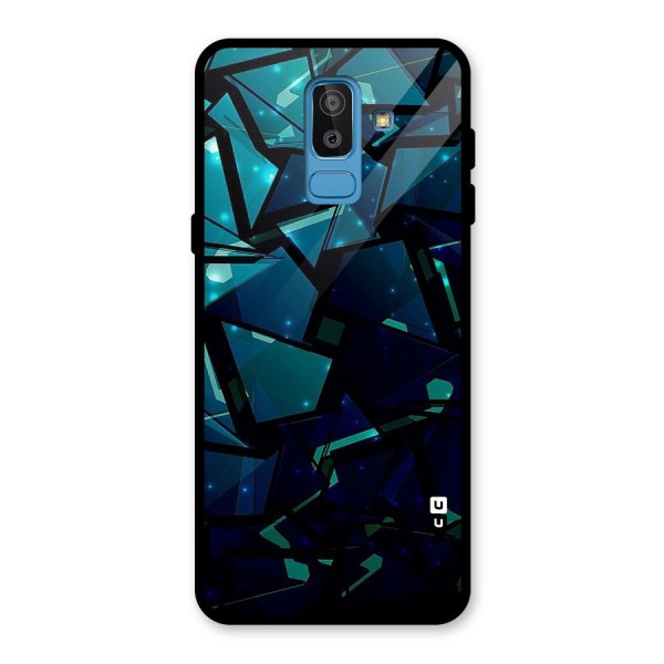 Abstract Glass Design Glass Back Case for Galaxy J8