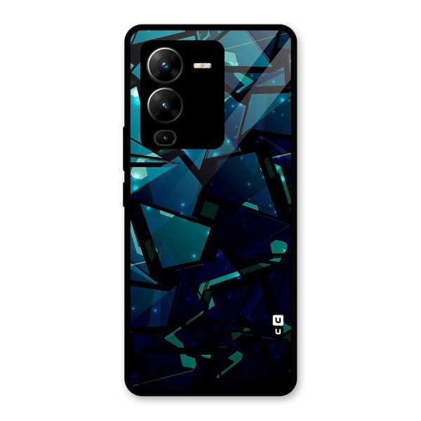 Abstract Glass Design Glass Back Case for Vivo V25 Pro