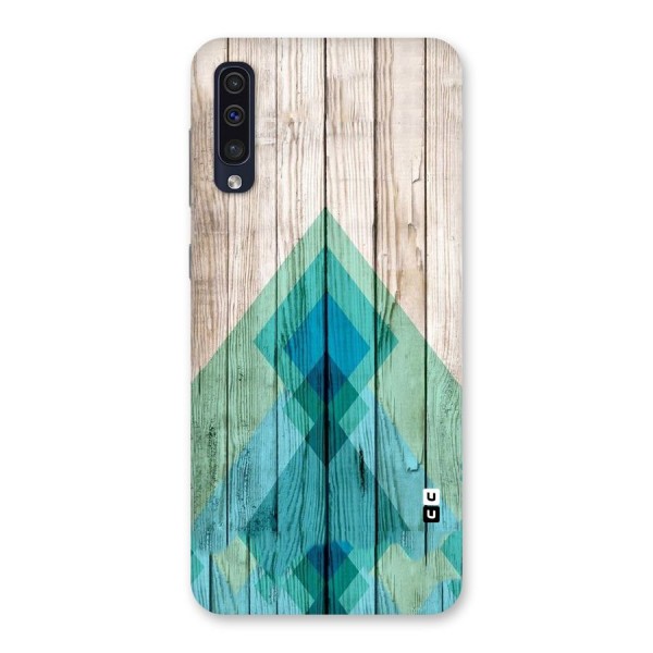 Abstract Green And Wood Back Case for Galaxy A50