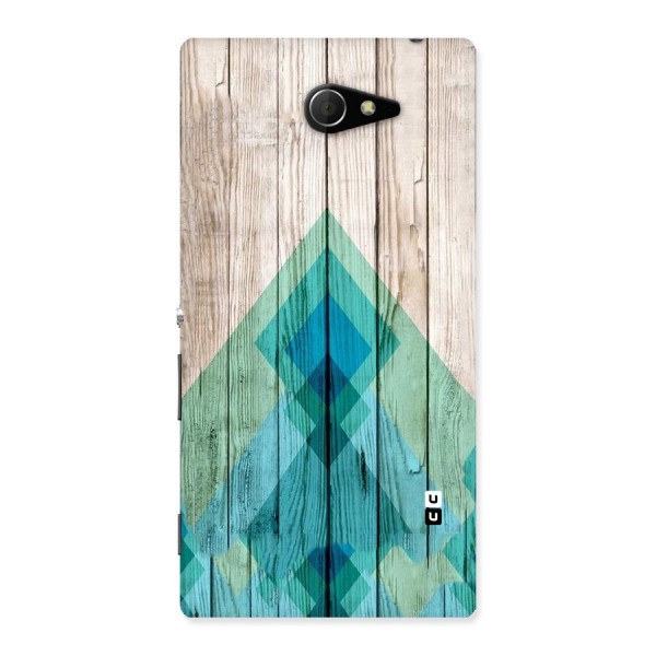 Abstract Green And Wood Back Case for Sony Xperia M2