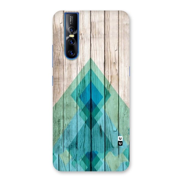 Abstract Green And Wood Back Case for Vivo V15 Pro