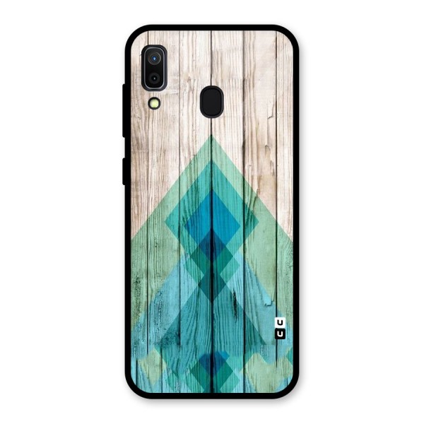 Abstract Green And Wood Glass Back Case for Galaxy A30