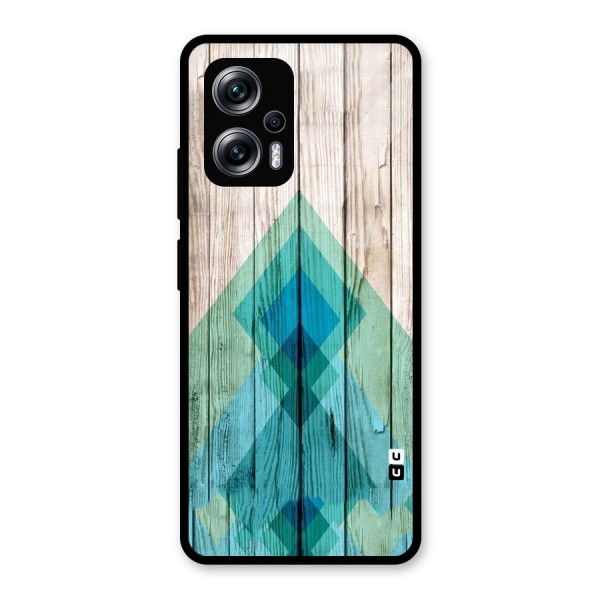 Abstract Green And Wood Glass Back Case for Redmi K50i