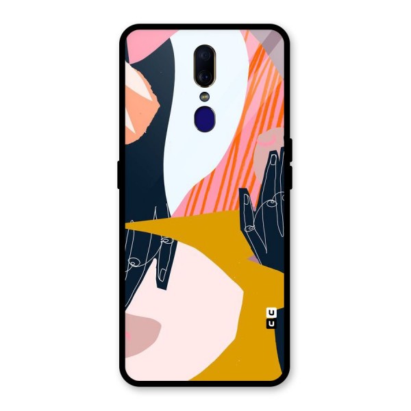 Abstract Hands Glass Back Case for Oppo F11