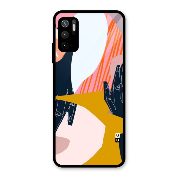 Abstract Hands Glass Back Case for Poco M3 Pro 5G