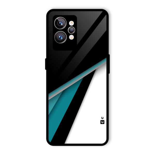 Abstract Lines Of Blue Glass Back Case for Realme GT2 Pro