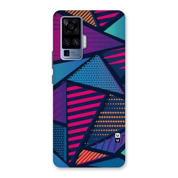 Abstract Lines Polka Back Case for Vivo X50 Pro