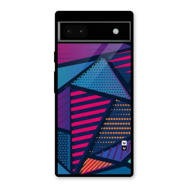 Abstract Lines Polka Glass Back Case for Google Pixel 6a