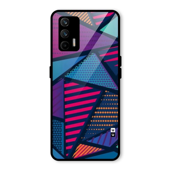 Abstract Lines Polka Glass Back Case for Realme GT 5G