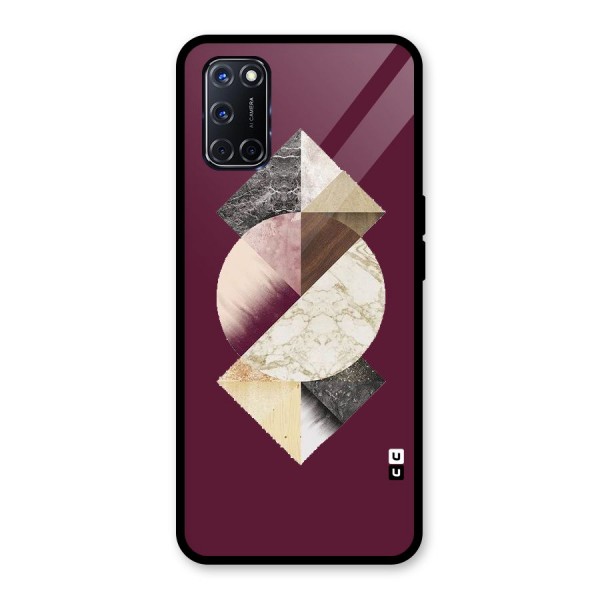 Abstract Marble Pattern Glass Back Case for Oppo A52