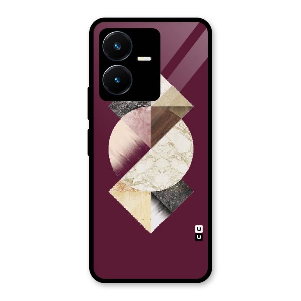 Abstract Marble Pattern Glass Back Case for Vivo Y22