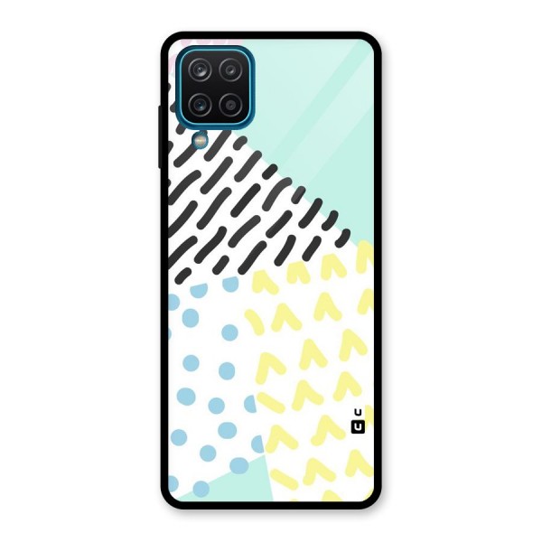 Abstract Pastel Glass Back Case for Galaxy A12