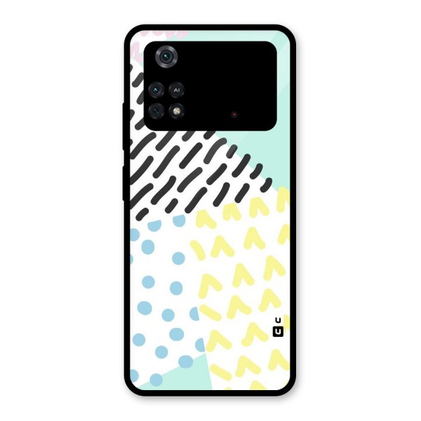 Abstract Pastel Glass Back Case for Poco M4 Pro 4G