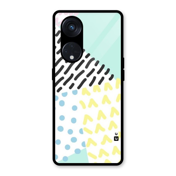 Abstract Pastel Glass Back Case for Reno8 T 5G