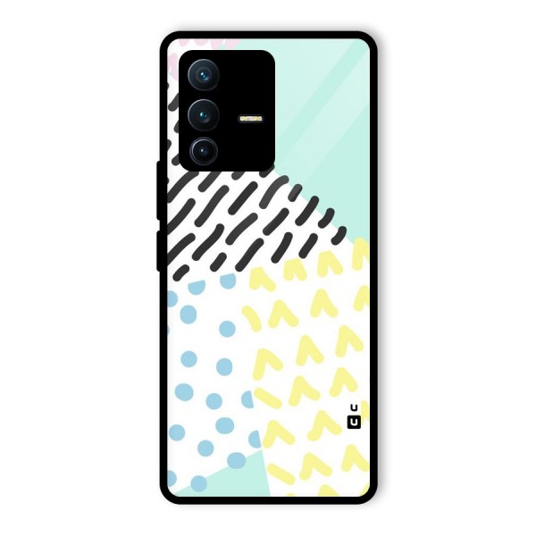 Abstract Pastel Glass Back Case for Vivo V23 Pro