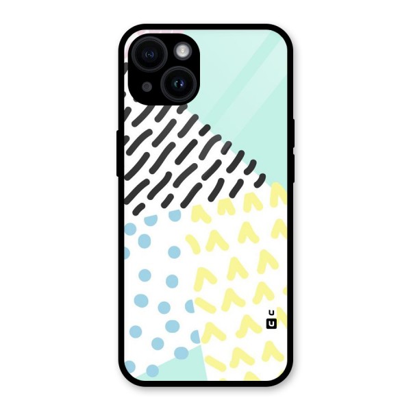 Abstract Pastel Glass Back Case for iPhone 14