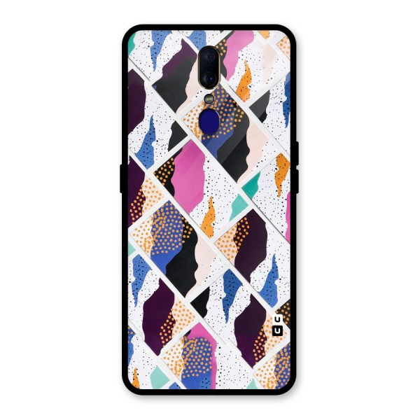 Abstract Polka Glass Back Case for Oppo F11