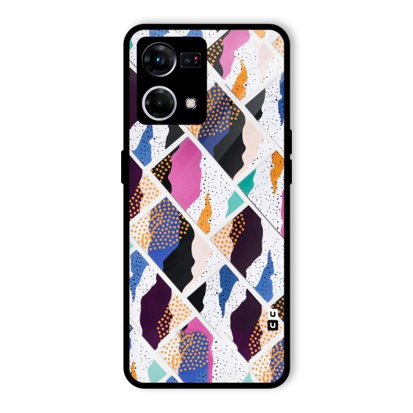 Abstract Polka Glass Back Case for Oppo F21s Pro 4G