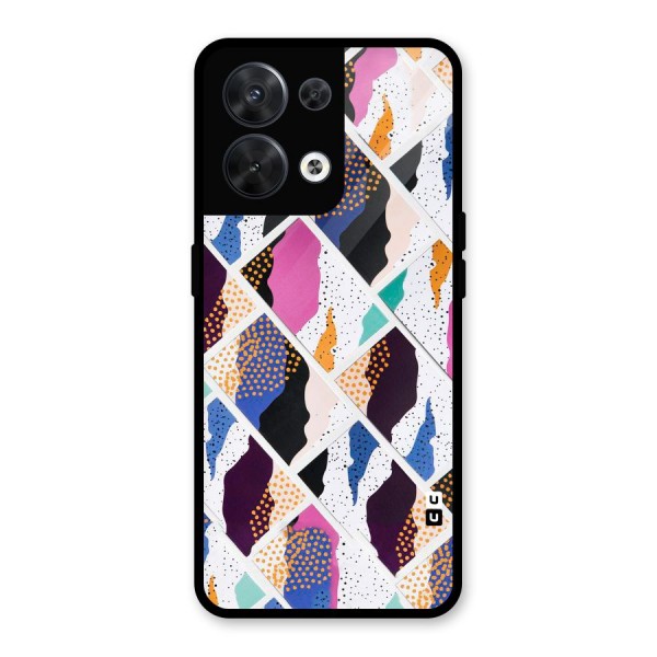 Abstract Polka Glass Back Case for Oppo Reno8 5G