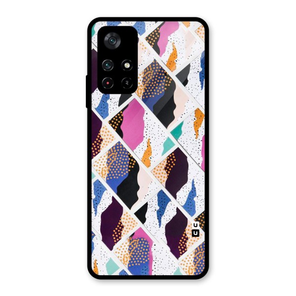 Abstract Polka Glass Back Case for Poco M4 Pro 5G