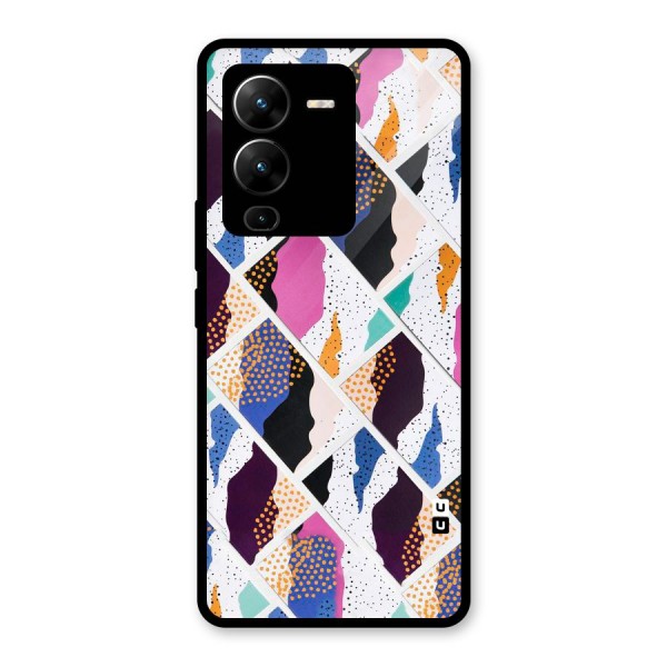 Abstract Polka Glass Back Case for Vivo V25 Pro