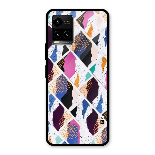 Abstract Polka Glass Back Case for Vivo Y21 2021