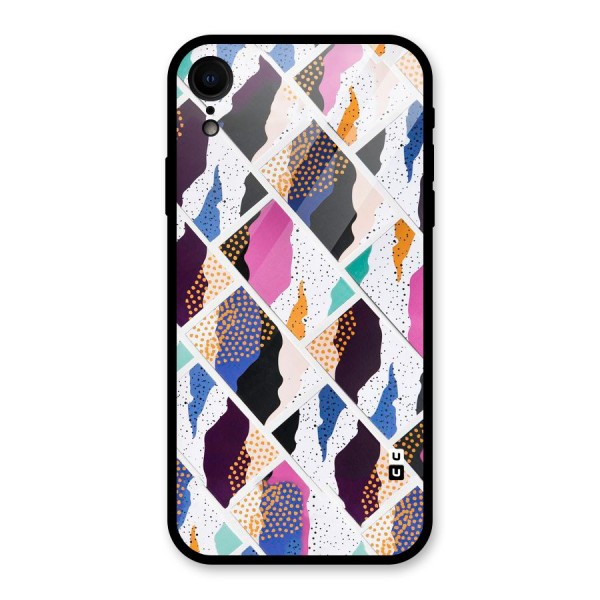 Abstract Polka Glass Back Case for XR