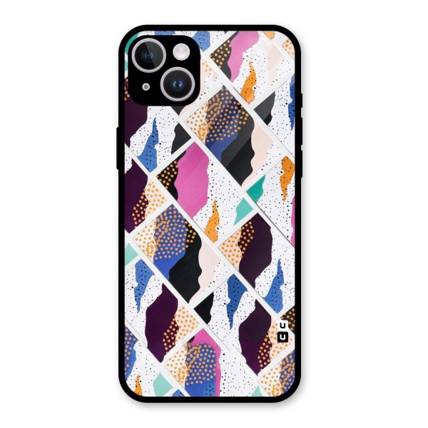 Abstract Polka Glass Back Case for iPhone 14 Plus