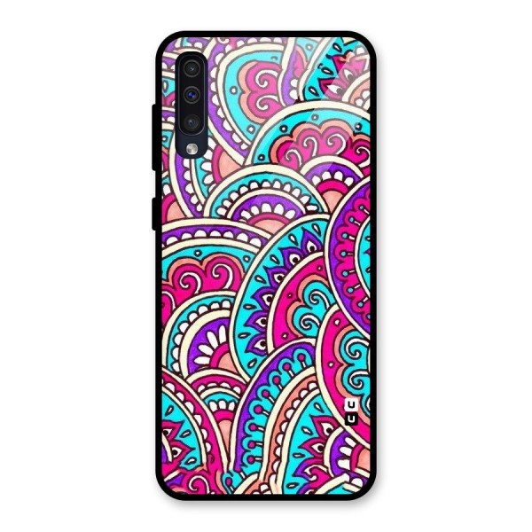 Abstract Rangoli Design Glass Back Case for Galaxy A50