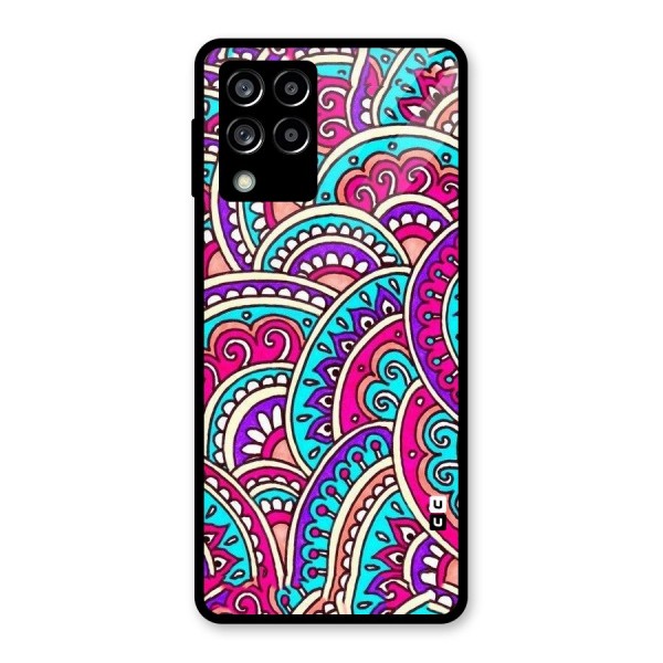 Abstract Rangoli Design Glass Back Case for Galaxy M53 5G