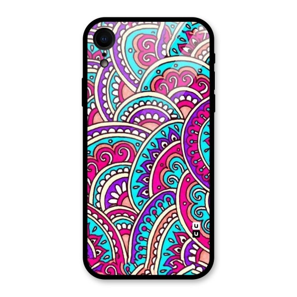 Abstract Rangoli Design Glass Back Case for XR