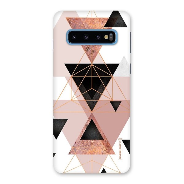 Abstract Rose Gold Triangles Back Case for Galaxy S10