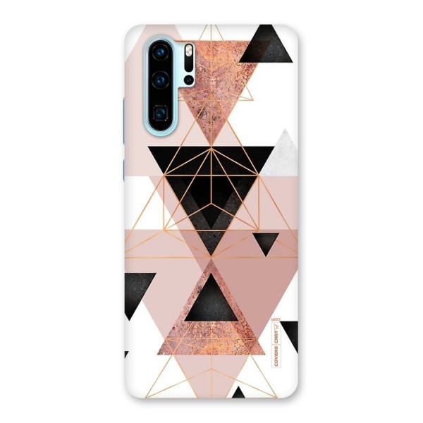 Abstract Rose Gold Triangles Back Case for Huawei P30 Pro