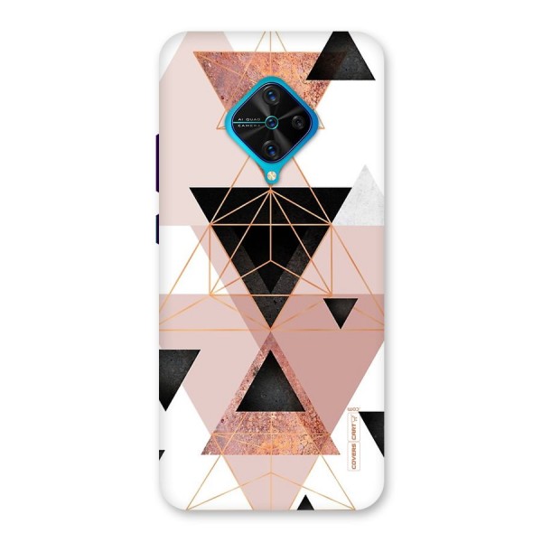 Abstract Rose Gold Triangles Back Case for Vivo S1 Pro