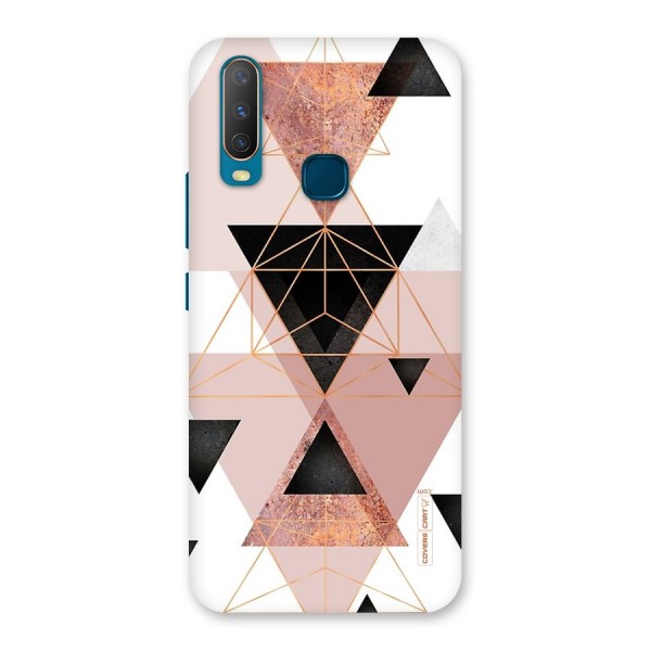 Abstract Rose Gold Triangles Back Case for Vivo Y12