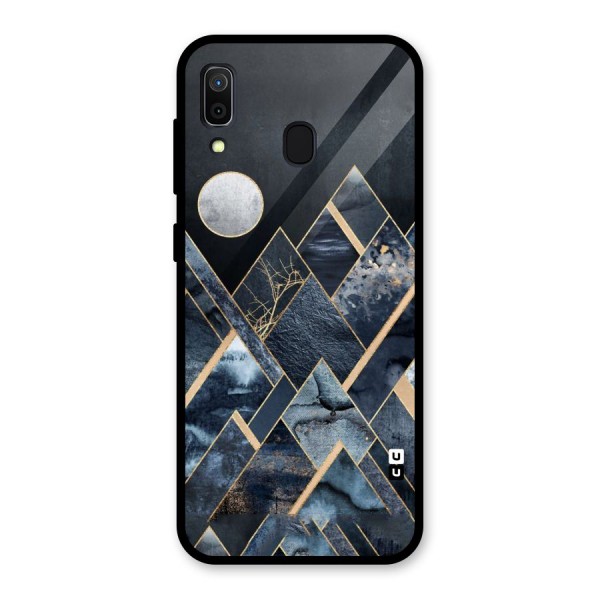 Abstract Scenic Design Glass Back Case for Galaxy A30